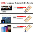 🎁ÚLTIMO DÍA 49% OFF⚡Unidad Flash 3 en 1, Almacenamiento de Memoria USB 3.0 Portátil de Alta Velocidad 128GB