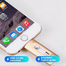 🎁ÚLTIMO DÍA 49% OFF⚡Unidad Flash 3 en 1, Almacenamiento de Memoria USB 3.0 Portátil de Alta Velocidad 128GB